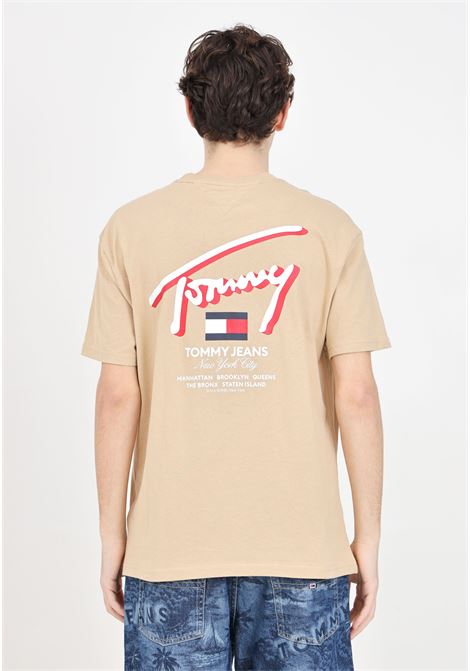 T-shirt da uomo beige Reg 3D Street TOMMY JEANS | DM0DM18574AB0AB0